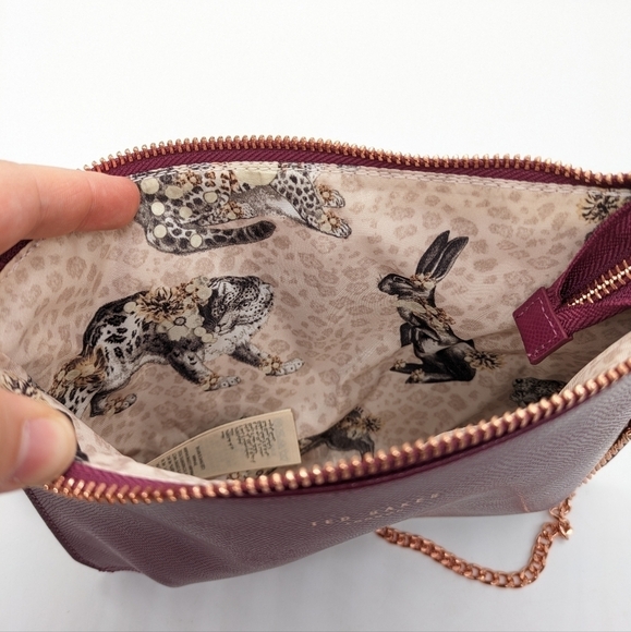 NWT Ted Baker London purple gold mini envelope shoulder bag - Picture 4 of 7